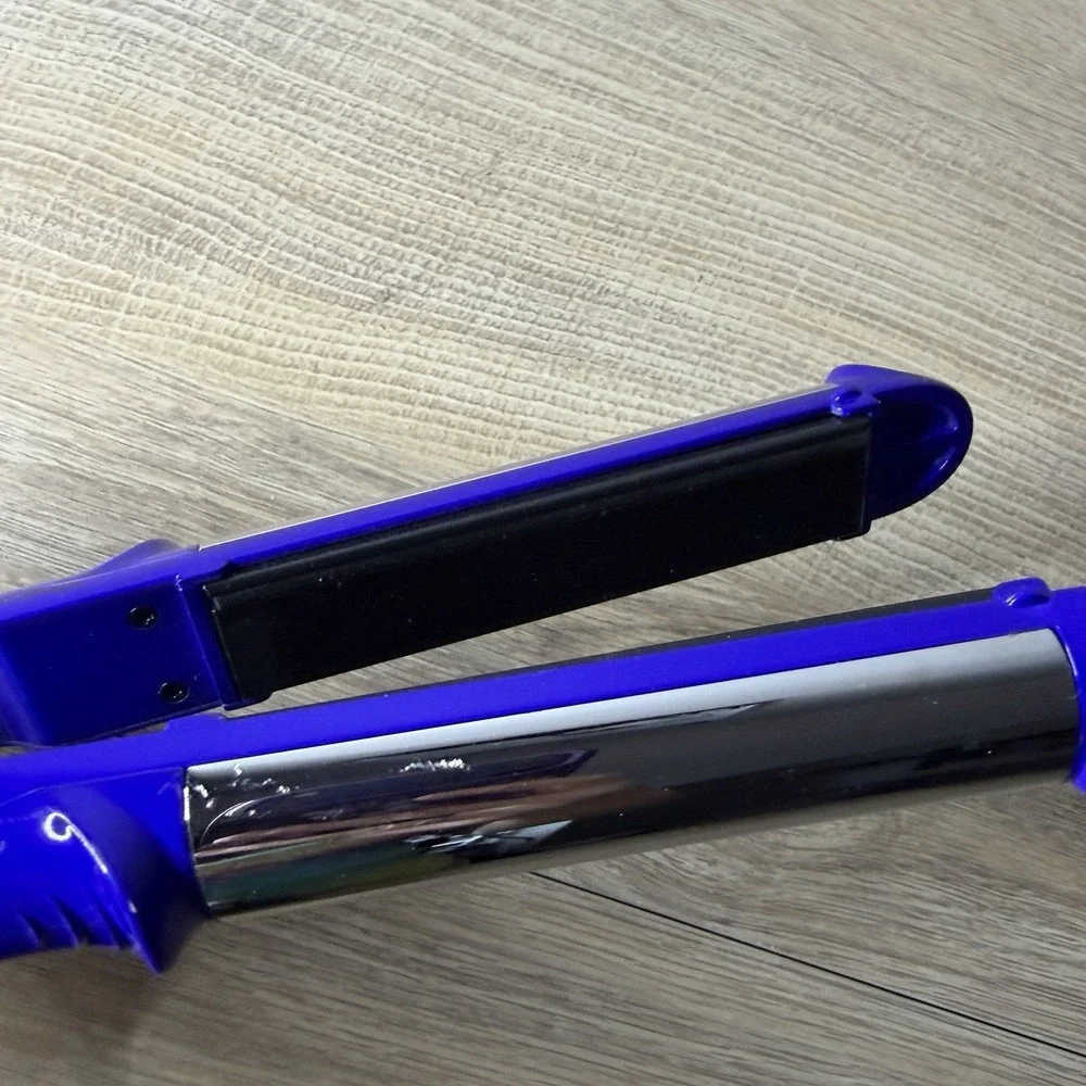Ion Straight and Spiral Styling Cobalt Blue Titanium Flat Iron Curling Wand Tool
